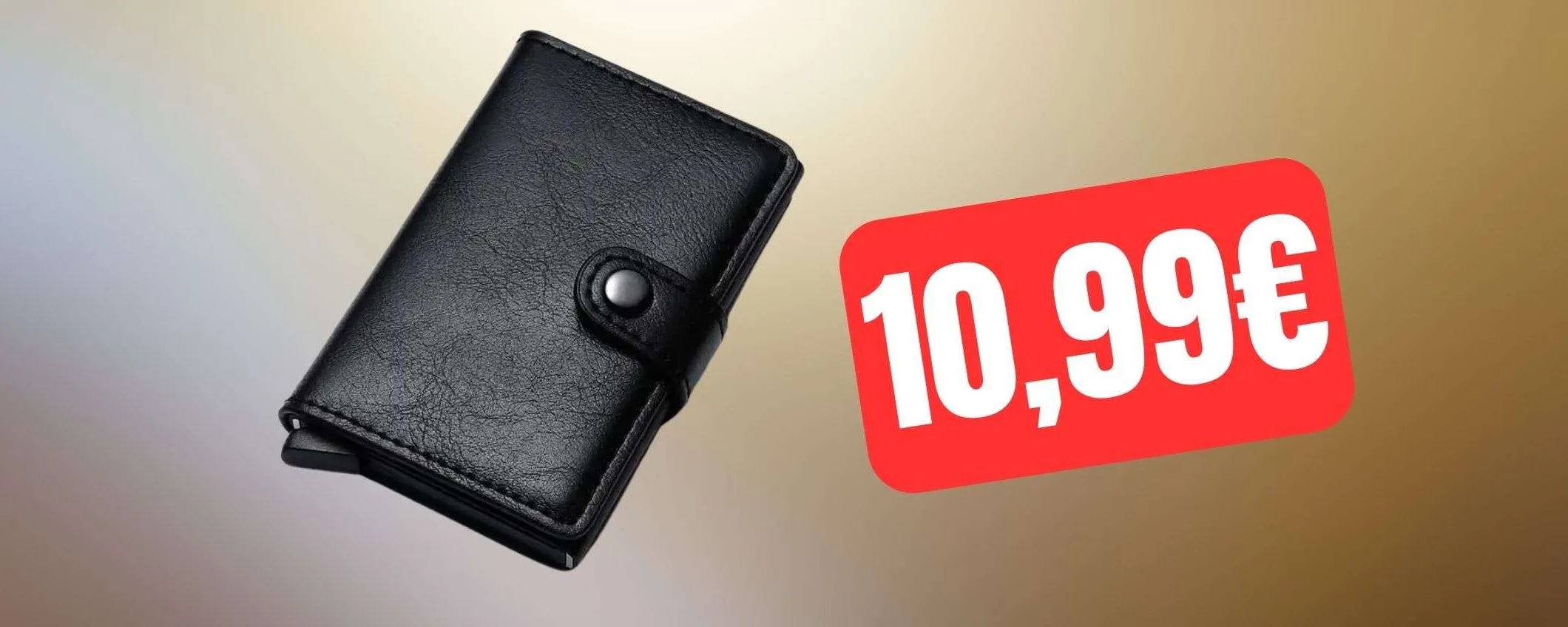 Portafoglio in pelle con protezione carte RFID a PREZZO STRACCIATO su Amazon