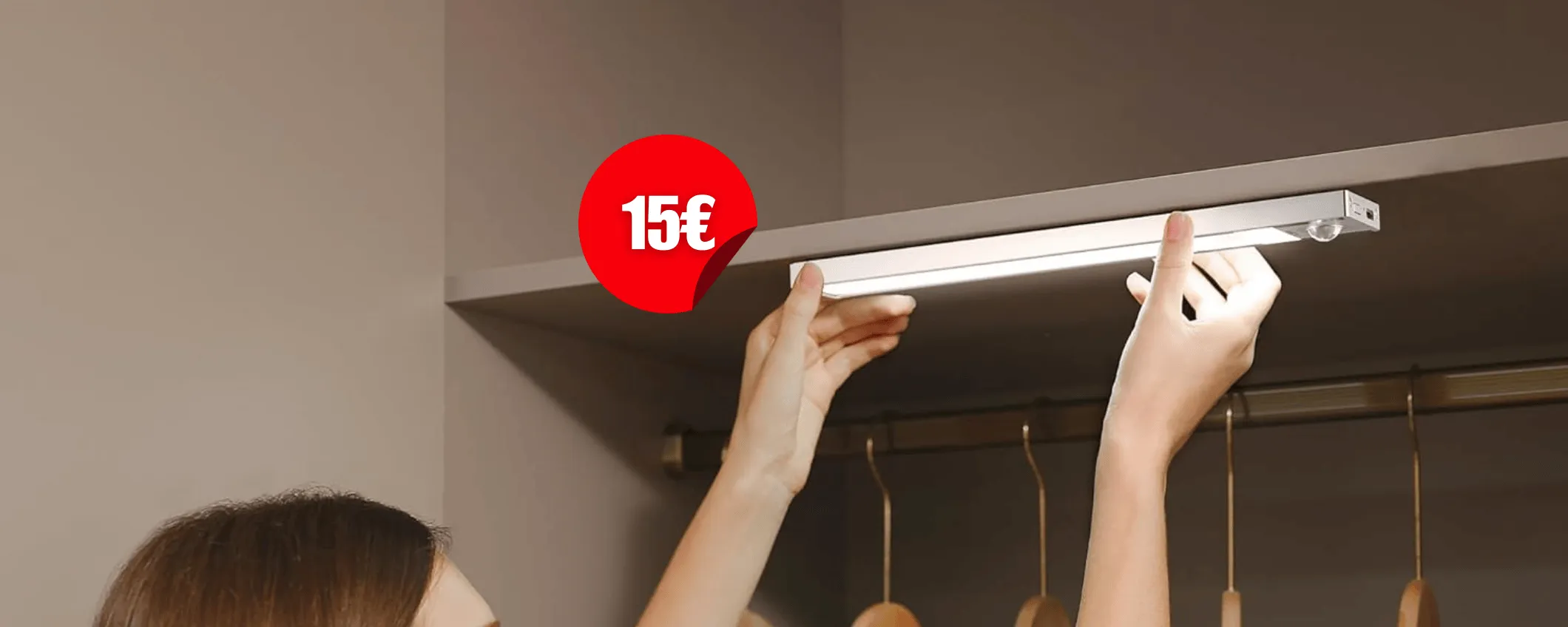 E luce fu nell'armadio con questo sistema 2pz senza fili: a 15€ è affare