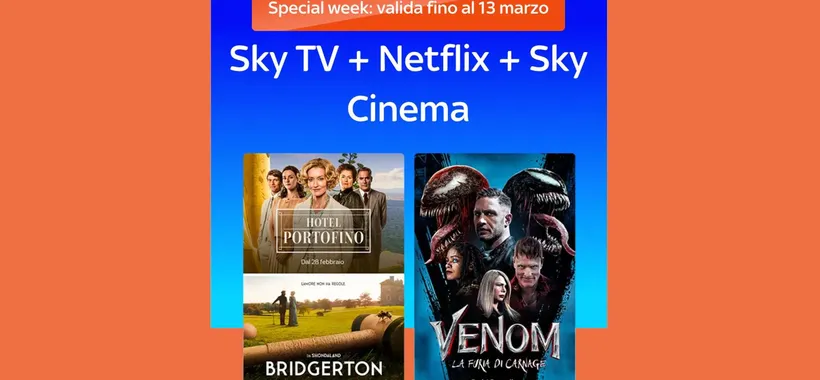 Sky TV, Netflix e Cinema a 19,90€ per POCHI giorni