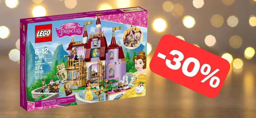 Idea regalo: set LEGO Disney Castello di Belle in MEGA SCONTO (-30%)