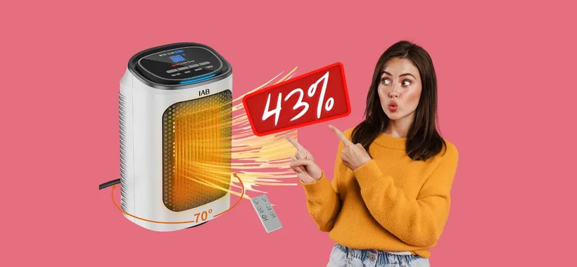 Con questo termoventilatore consumi poco e riscaldi in un lampo (-43%)