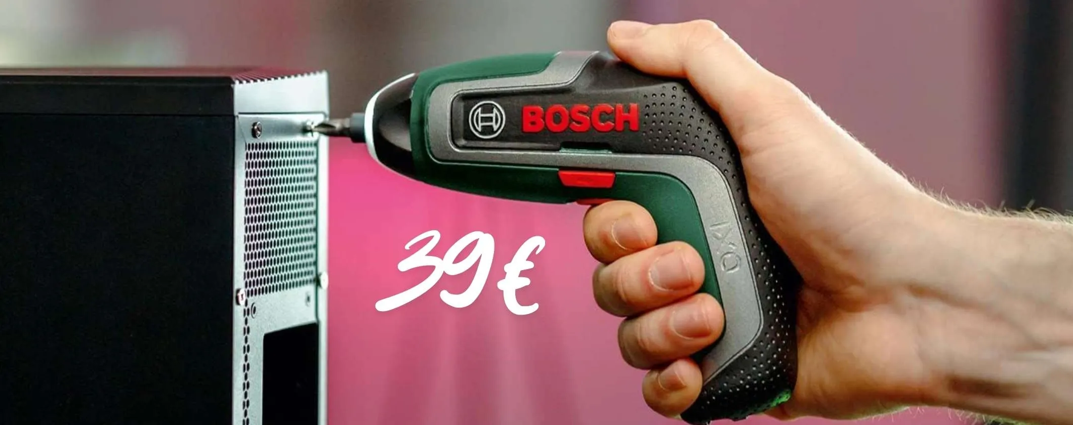 Bosch: cacciavite a batteria compatto con accessori inclusi oggi a soli 39€