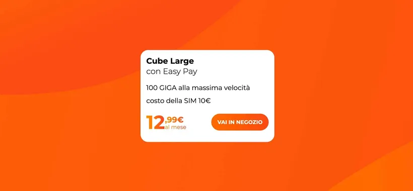 Cube Large WINDTRE: Promo su seconda SIM