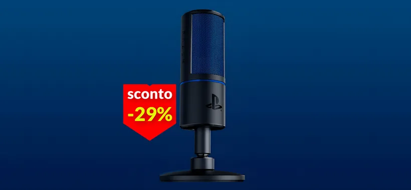 Razer Seiren X a soli 24€: microfono da streamer in sconto con le Offerte Prime