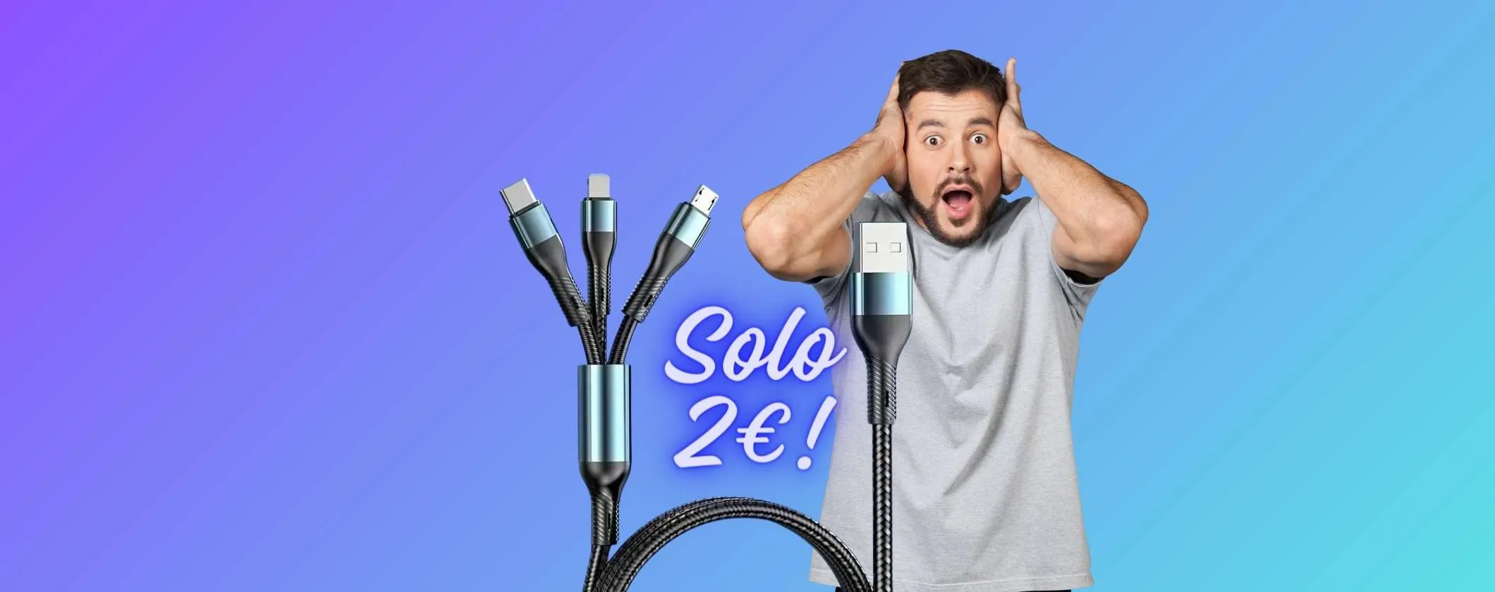 Cavo Multi-Carica 3 in 1: OFFERTA LAMPO su TEMU, solo 2€