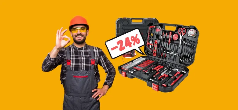 Cassetta degli attrezzi con 300 strumenti a PREZZO WOW (-24%)