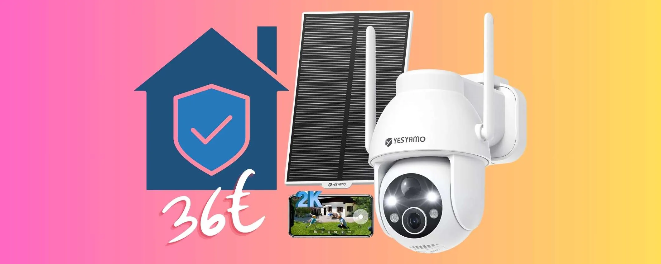 Videocamera WiFi con pannello solare: soluzione IMPERDIBILE per una casa sicura