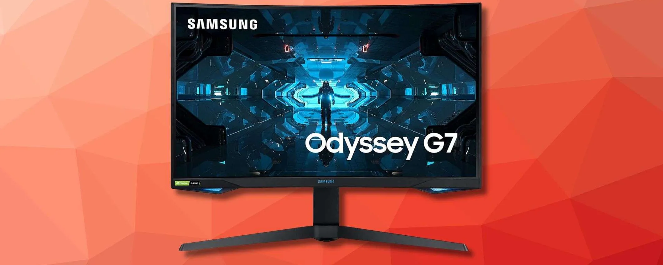 Samsung Odyssey G7 in offerta su Amazon: monitor gaming curvo a prezzo spettacolare