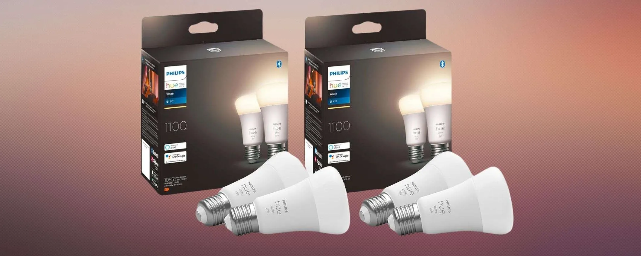 Philips Hue White E27: la confezione da 4 lampadine smart è in SCONTO (-20€)