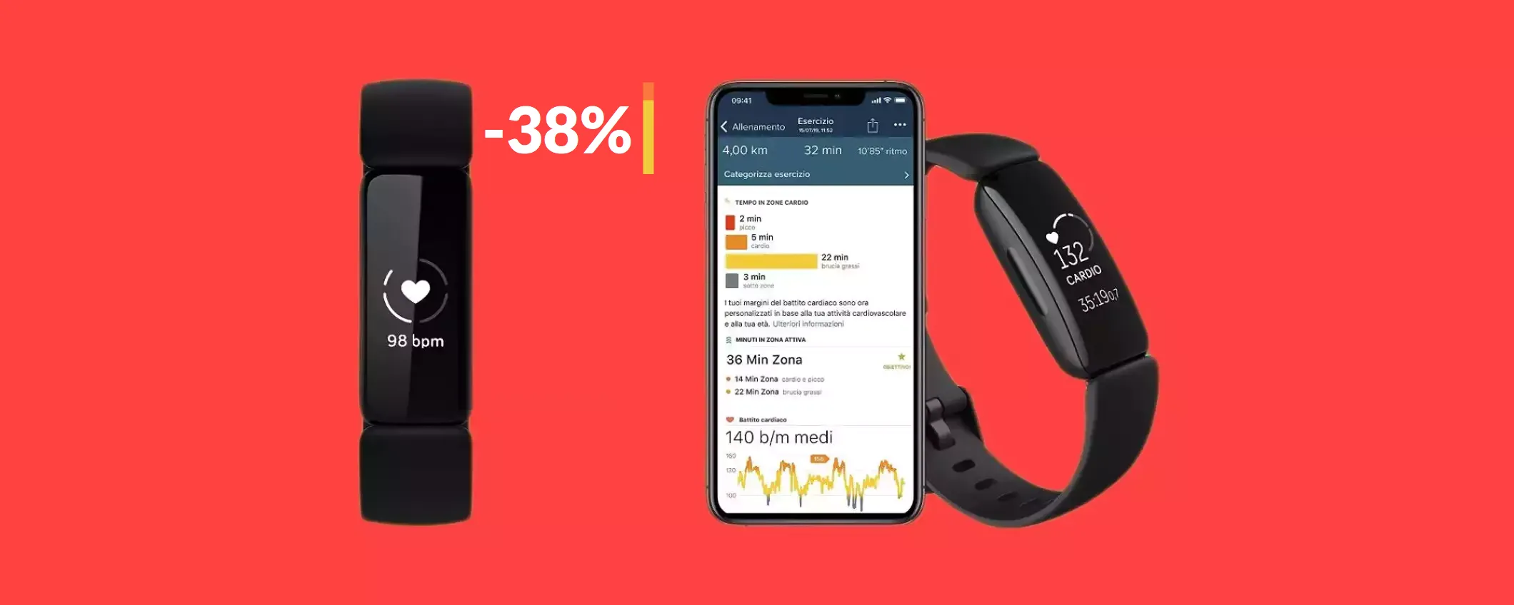 Fitbit Inspire 2: con poco più di 60€ porti a casa un gioiellino