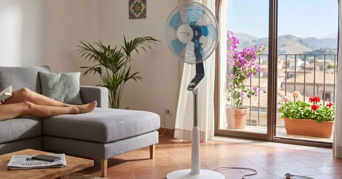 Il ventilatore a piantana Rowenta ultra-silenzioso è in offerta: ti aiuterà a combattere il caldo