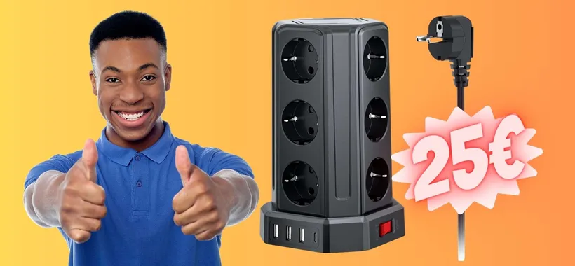 Presa multipla con 12 schuko e 4 USB in DOPPIO SCONTO (25€)