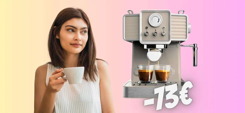 Caffettiera Express da 20 Bar e design vintage a SOLI 73€