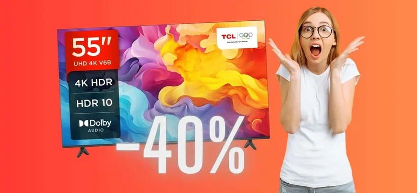 SOLO 299€ per la Smart TV TCL da 55 pollici in OFFERTA al 40% su Amazon