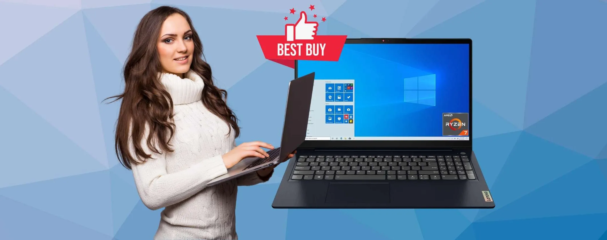 SOLO 399€ per Lenovo IdeaPad 3 con Ryzen 7 e Windows 11, ottimo AFFARE