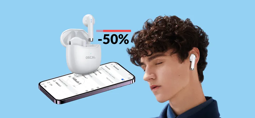 Auricolari potentissimi con pulsanti touch: tuoi a METÀ prezzo (14€)