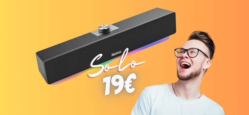 Mini Soundbar Bluetooth per PC con illuminazione RGB a SOLI 19€