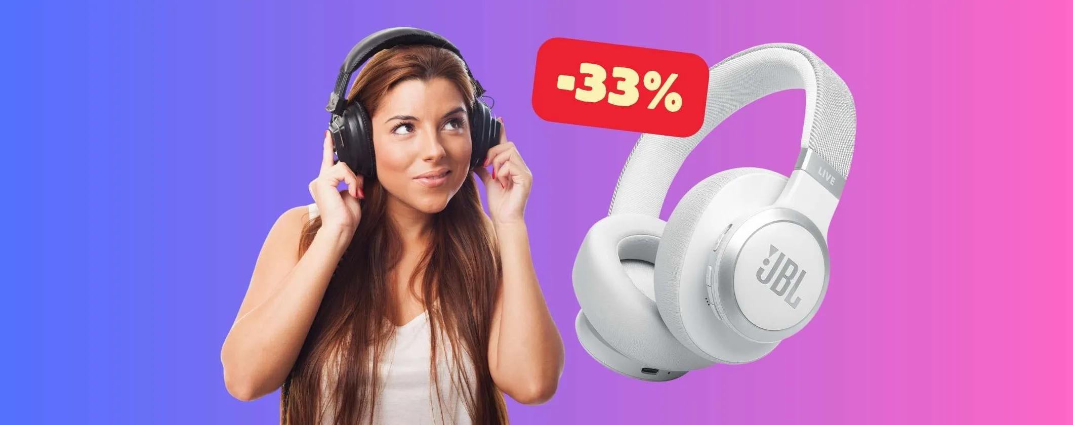 JBL Live 770 NC: cuffie Bluetooth con 65 ore di audio e cancellazione rumore