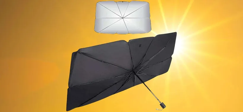 Ombrello Parasole a meno di 10 euro su Amazon: proteggi l'auto dal CALDO BOLLENTE