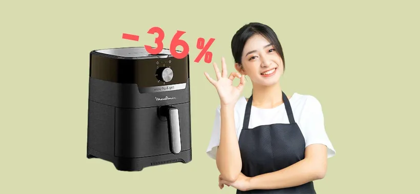 Moulinex: frigge e griglia, cestello da 4,2 litri e PREZZO FOLLE su eBay
