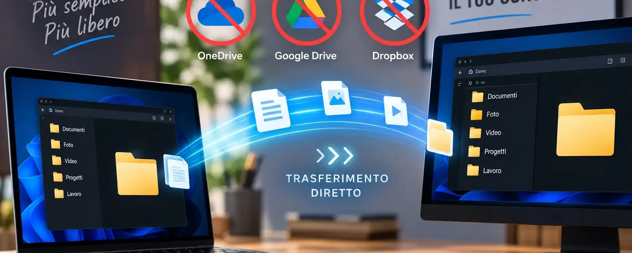 C’è un modo più veloce per sincronizzare file tra PC senza OneDrive, Google Drive o Dropbox