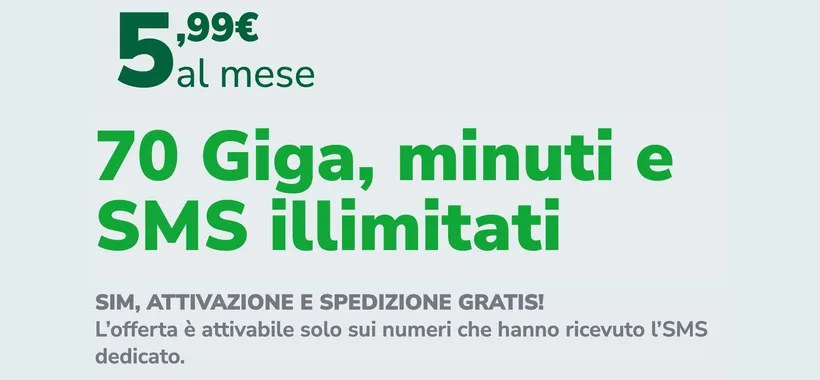 Very: PROMO winback con 70GB a 5,99€, ecco come