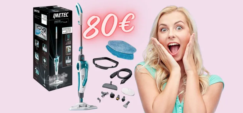 Imetec Master Vapor Plus: scopa elettrica a vapore per tutte le superfici
