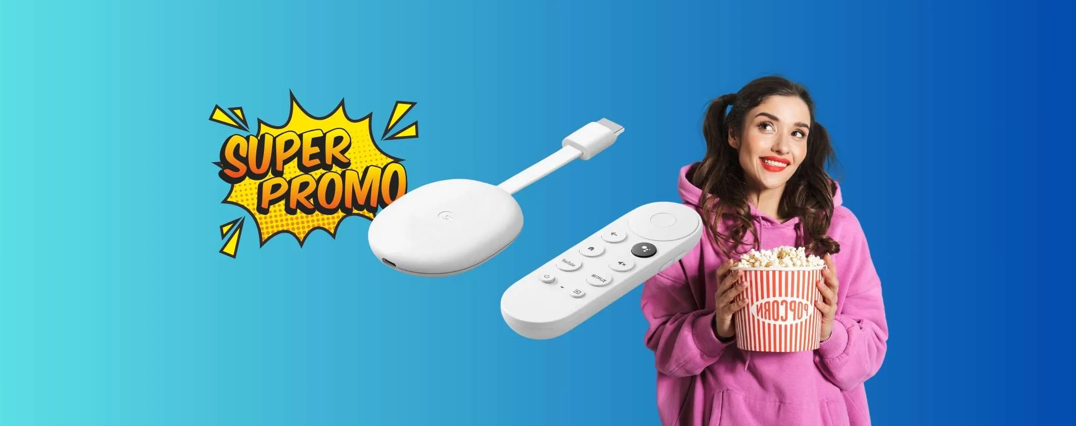 Un mondo di intrattenimento ti aspetta con Chromecast Google TV