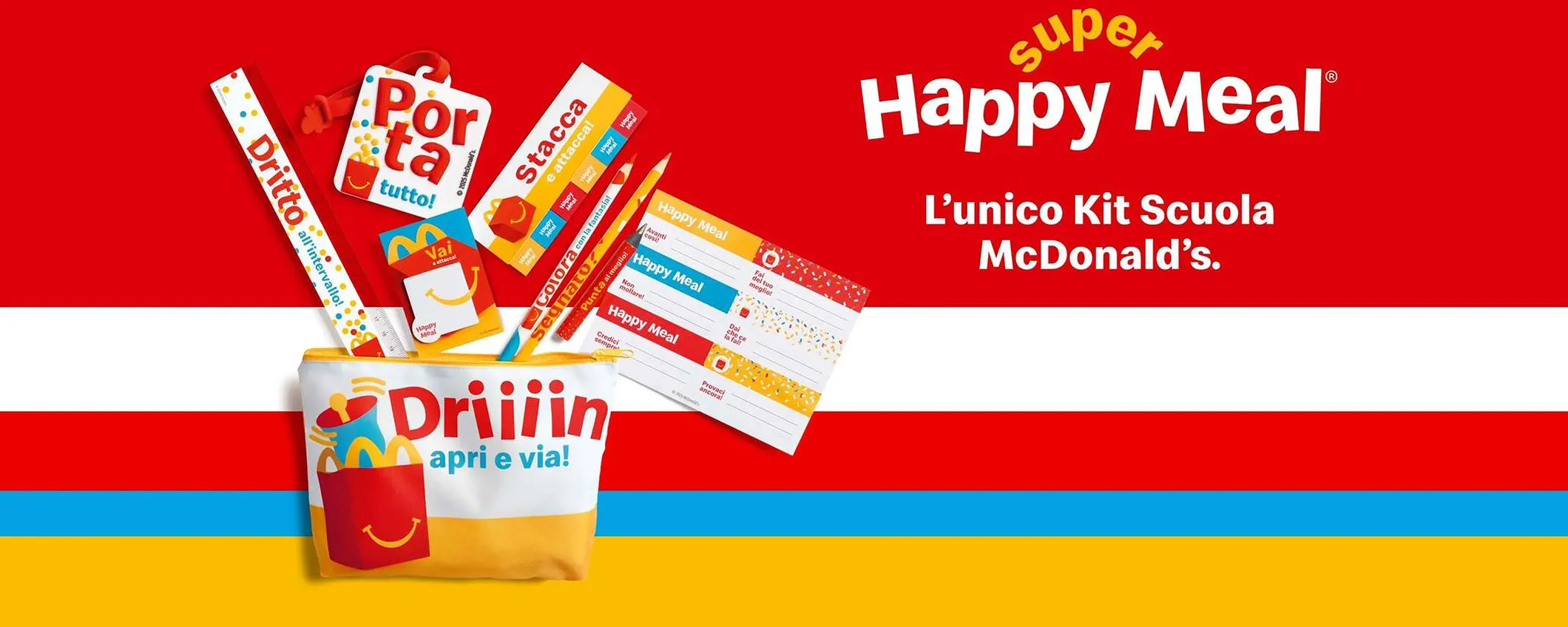 Corri da McDonald's: con Happy Meal c'è il Kit Scuola ricco di accessori