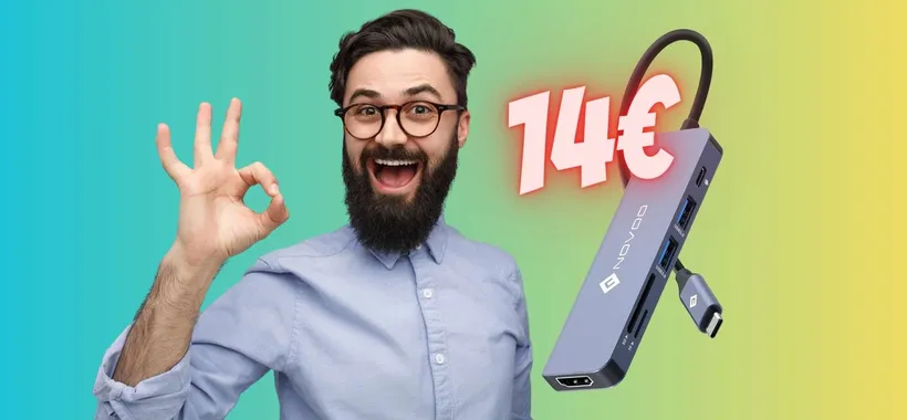 Hub USB 6 in 1 super COMPATTO e UTILISSIMO a soli 14€ su Amazon