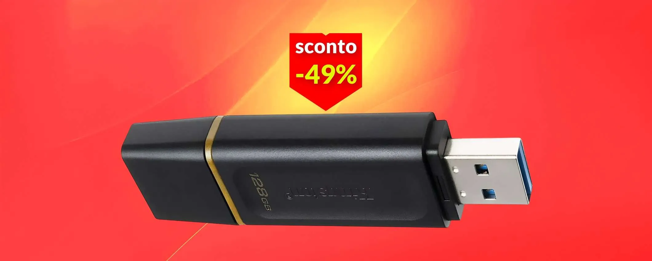 Chiavetta USB Kingston da 128GB a soli 10€: è la più venduta su Amazon