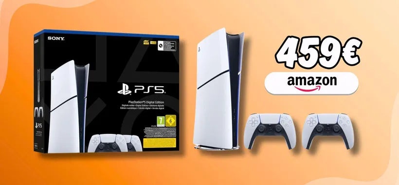 PlayStation 5 Digital + 2 DualSense in sconto su Amazon (-18%)