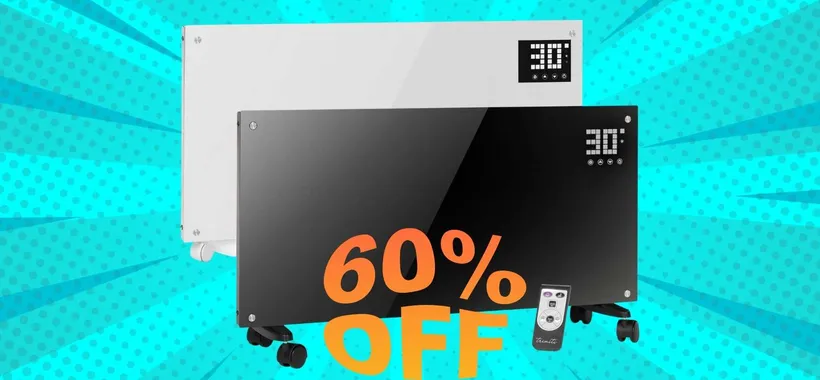 Caldo impressionante e basso consumo con questa stufetta elettrica ultra slim (-60%)
