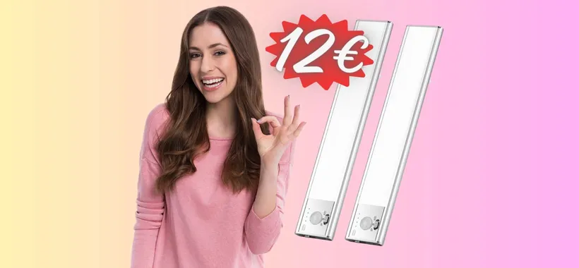 Luci LED con sensore di movimento a SOLI 12€ su Amazon (-43%)