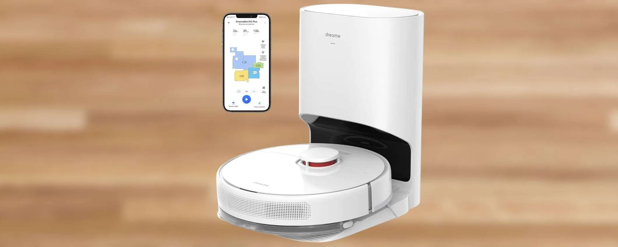 Robot aspirapolvere dreame D10 Plus con SVUOTAMENTO AUTOMATICO in sconto (Amazon)