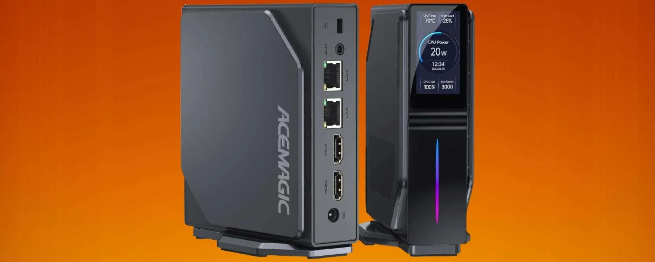 Acemagic S1, Mini PC con schermo LED in offerta: tuo a meno di 260€