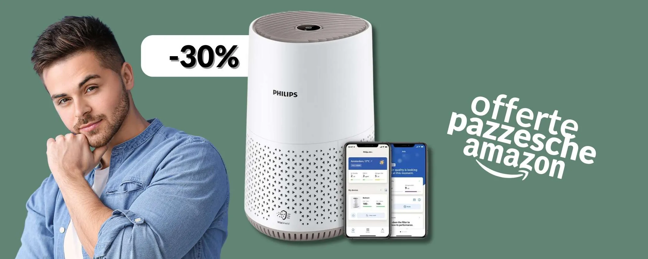 Migliora l’aria che respiri grazie al Purificatore di Philips a 69€