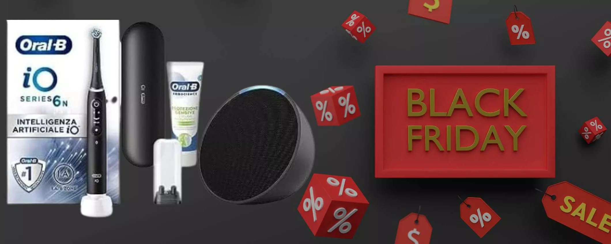 Oral-B iO6 e Amazon Echo Pop: sconto 48% e prezzo SHOCK per il kit PREMIUM