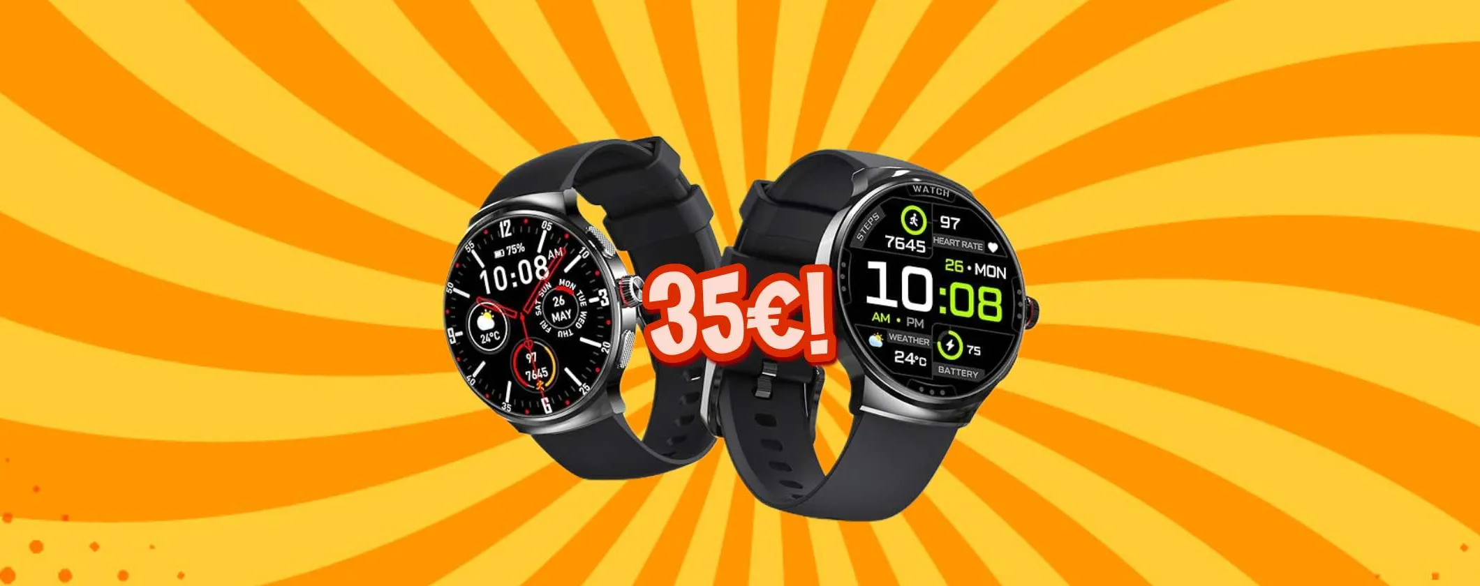 Smartwatch Intelligente da 149€ a 35€ su Amazon: pochi pezzi disponibili!
