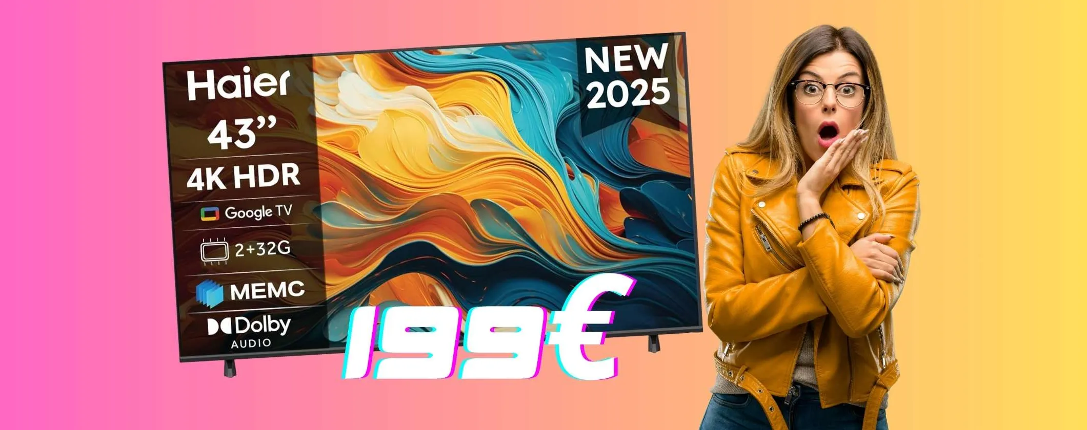 Prezzo fuori di testa per questa Smart TV 4K da 43 pollici: solo 199€ su Amazon