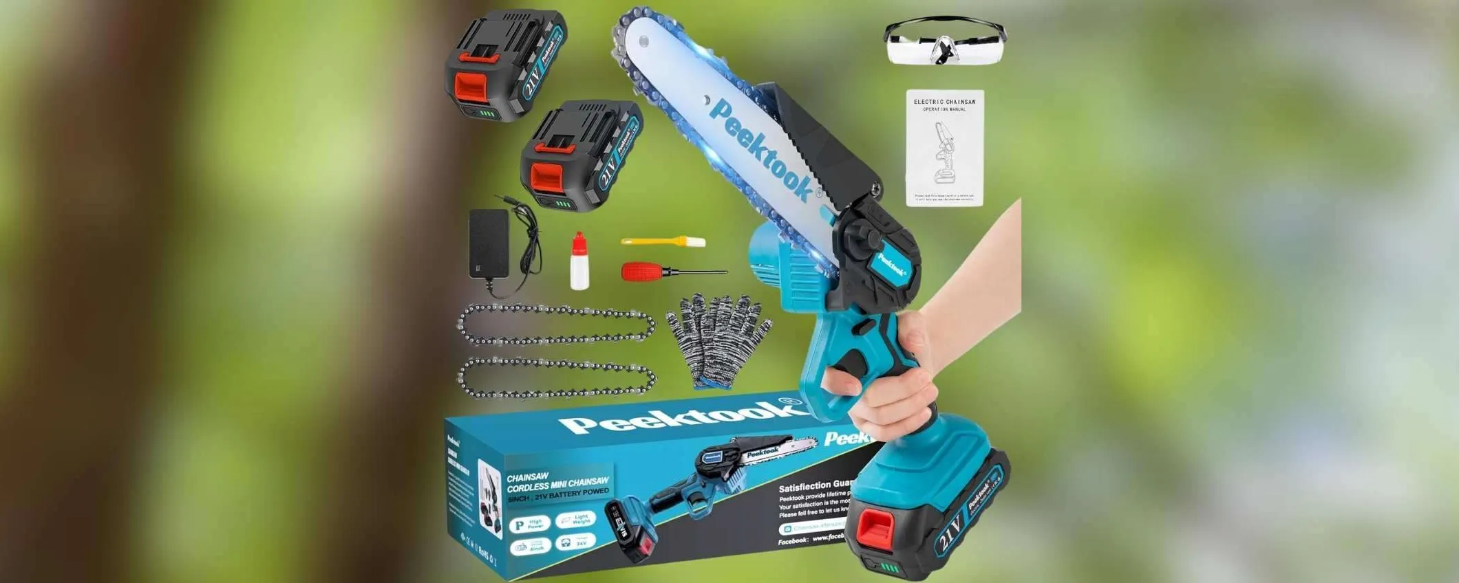Mini motosega super accessoriata per potature perfette: doppio sconto Amazon