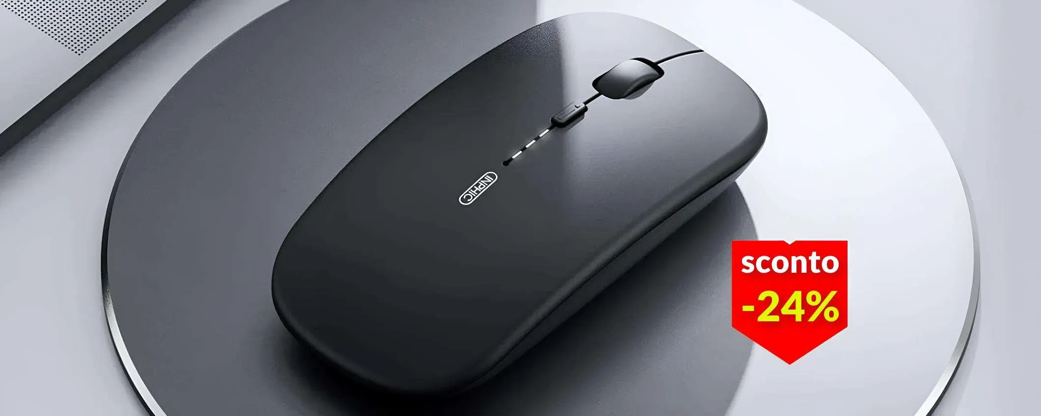 Mouse Bluetooth elegante e silenzioso: appena 11€ con questa offerta Amazon
