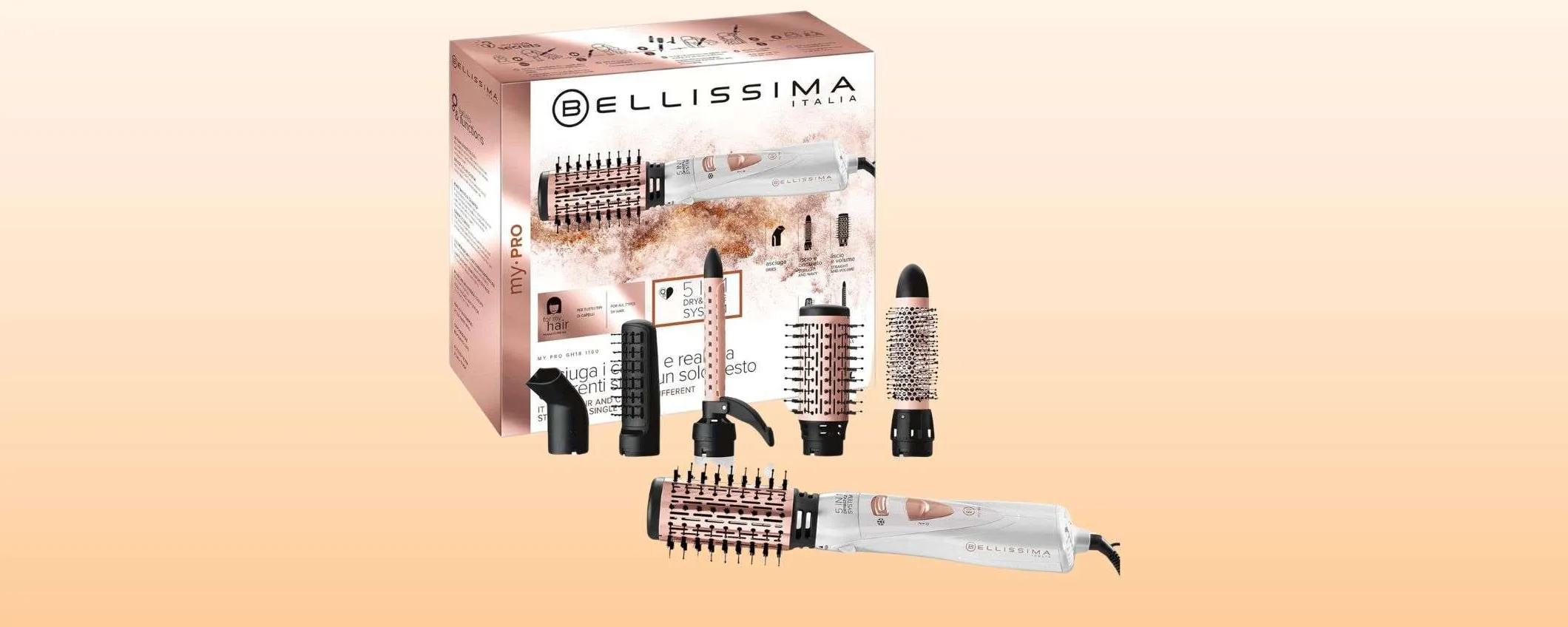 Spazzola 5-in-1 BELLISSIMA di Imetec in super sconto (-35%): perfetta come regalo