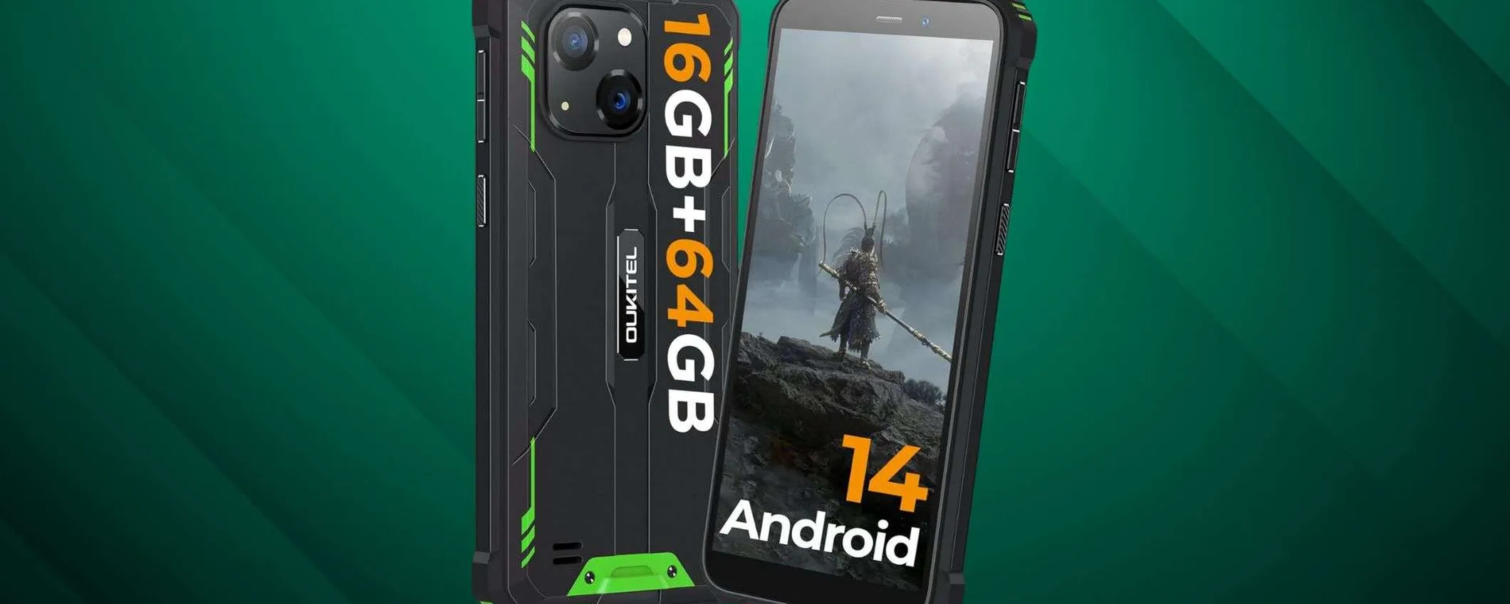 OUKITEL G2: rugged phone indistruttibile con doppio sconto