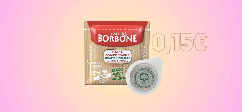 Cialde Caffè Borbone Miscela Rossa: oggi a soli 15 centesimi l'una