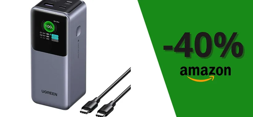 Power Bank Ugreen con 40% di sconto: Nexode 130W quasi REGALATO