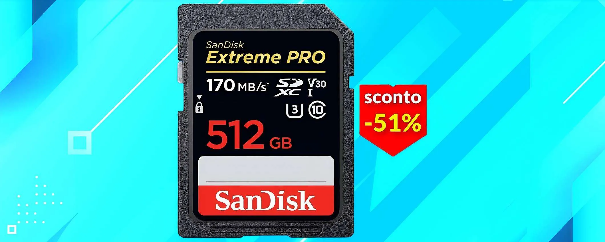 SanDisk esagera con gli sconti: scheda SD da 512GB ora a meno di metà prezzo