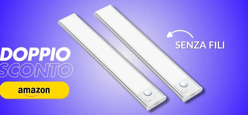 In cucina o nell'armadio: 2 luci senza fili ricaricabili a soli 10€ ora