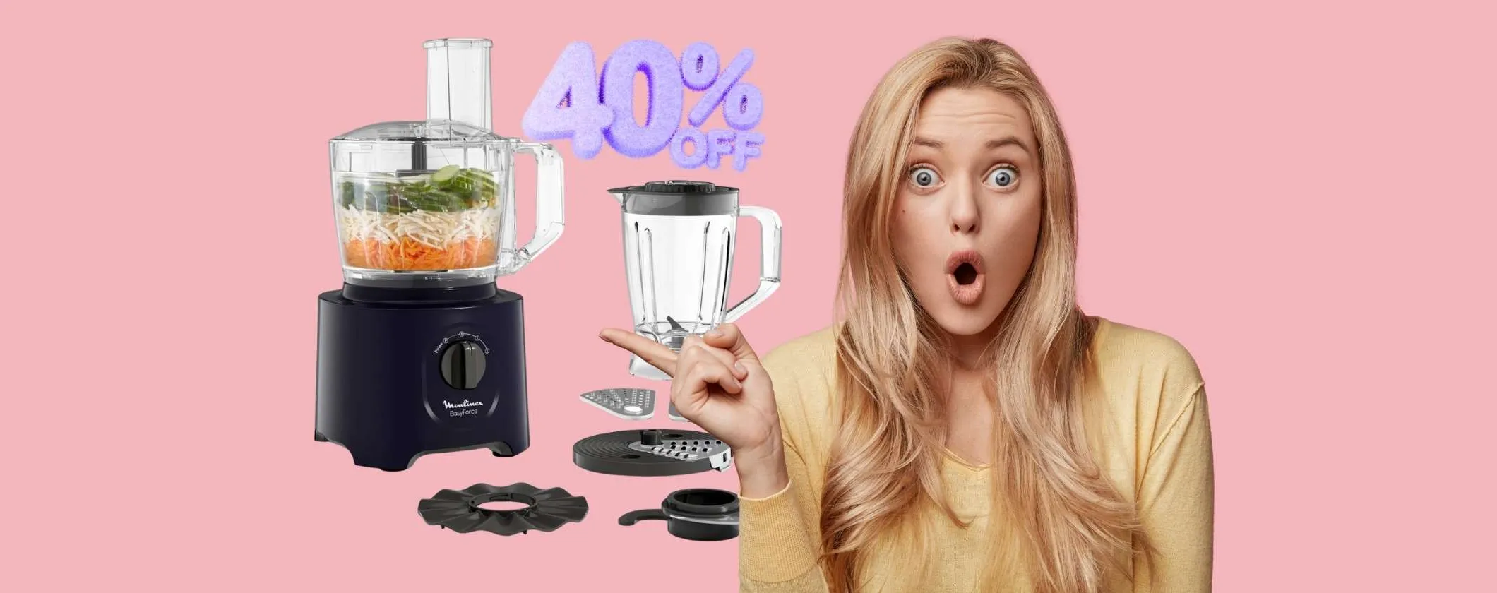 Robot da cucina con 25 funzioni e 6 accessori al 40% in meno su Amazon