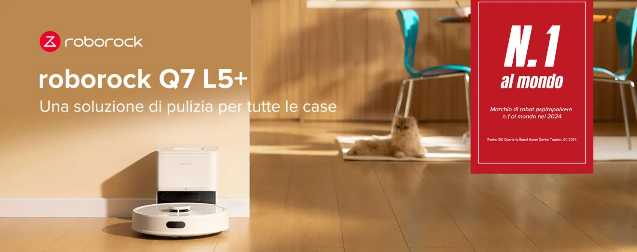 Offerta Lampo Amazon per il Robot Aspirapolvere roborock Q7 L5+: tutti lo comprano